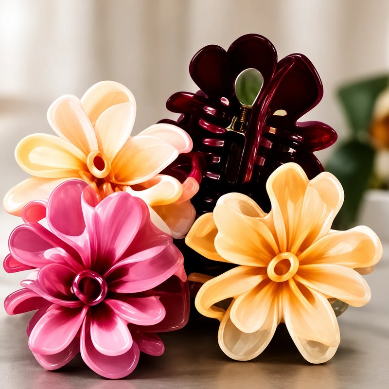 Flower hair clips