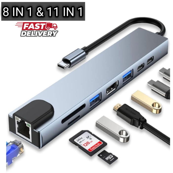 USB-C Multiport Hub Adapter 8-in-1 / 11-in-1
