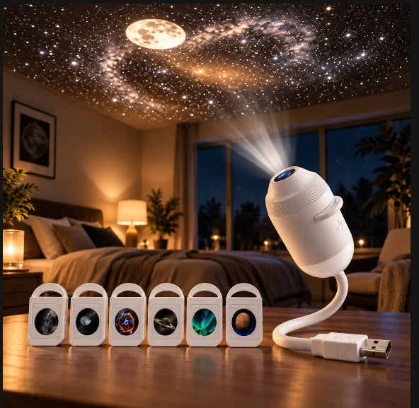 USB Galaxy Star Projector Night Light