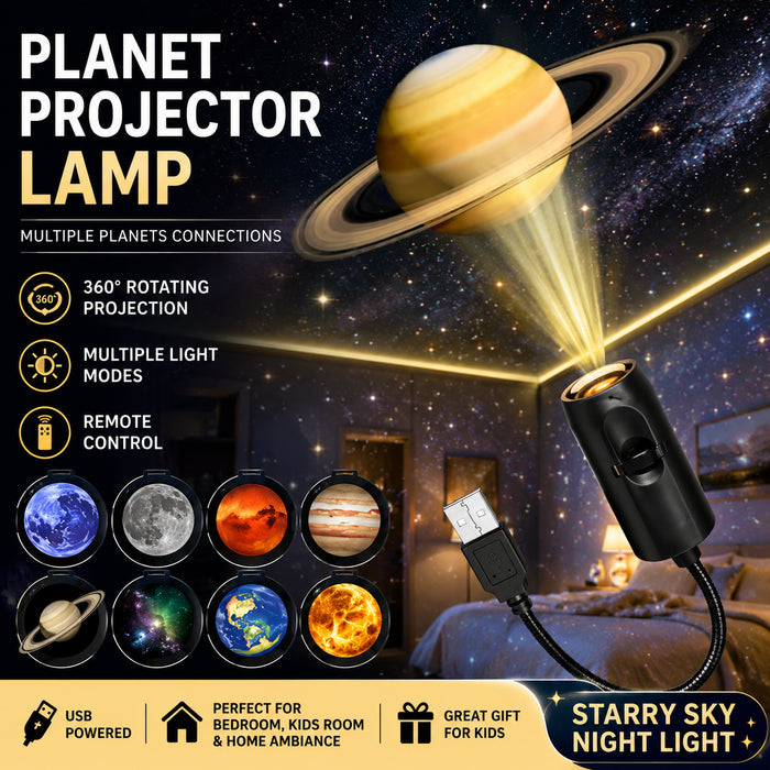 USB Moon Earth 360° Rotating Projection Lamp