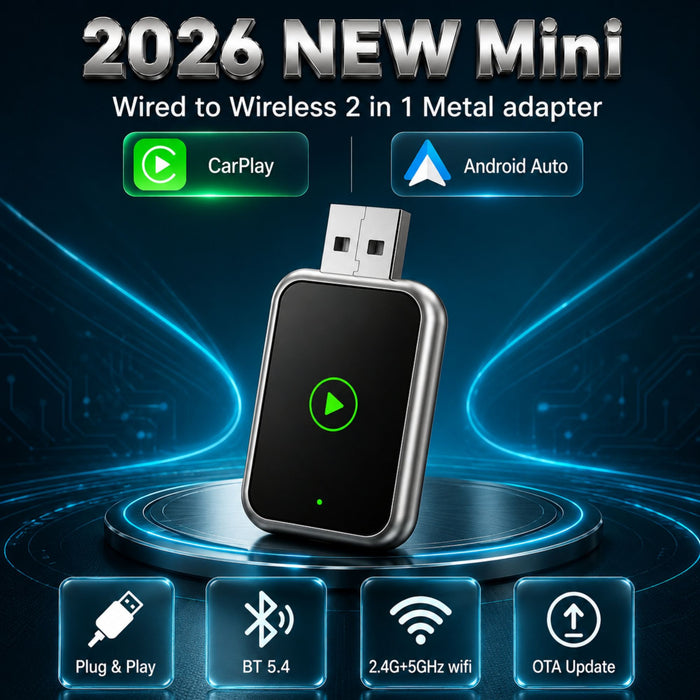 Wireless CarPlay & Android Auto Adapter 2-in-1